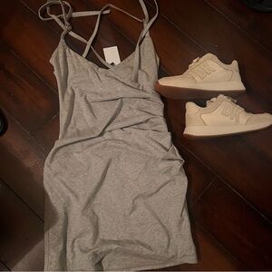 Naked Wardrobe Heather Gray dress